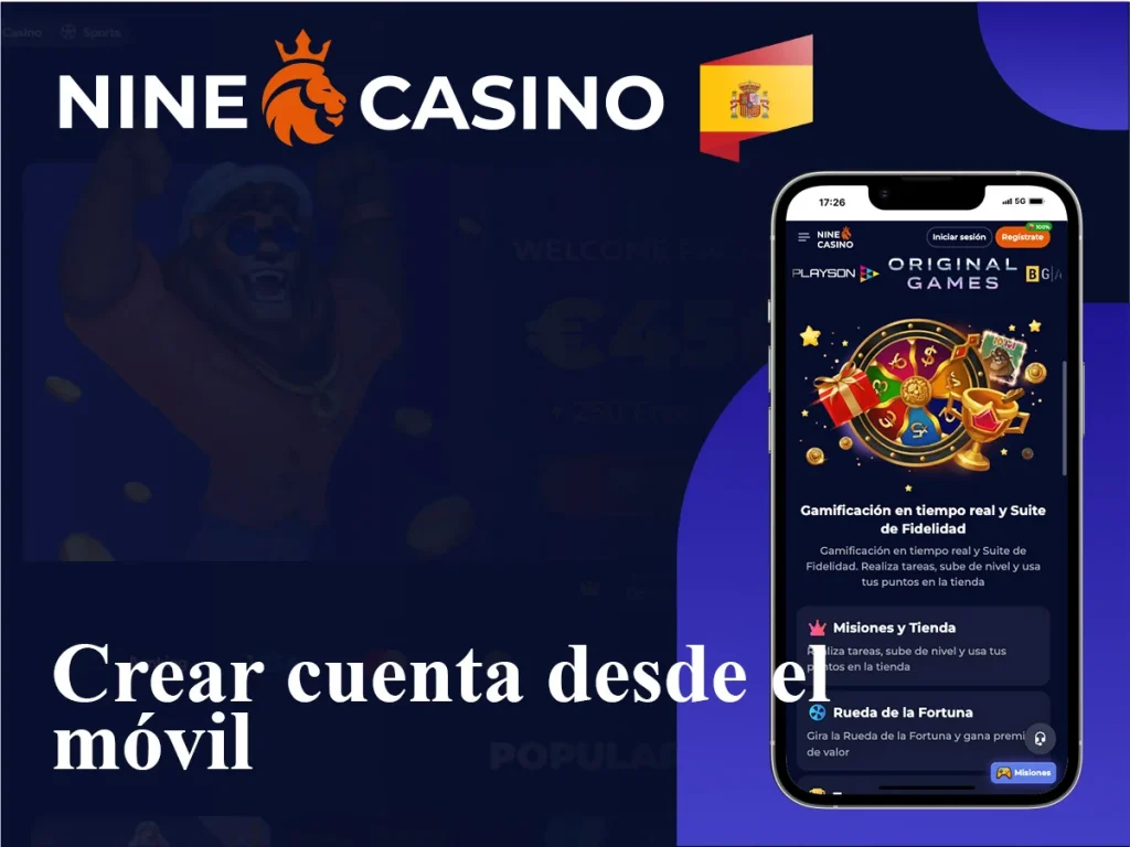 Crear cuenta desde el móvil