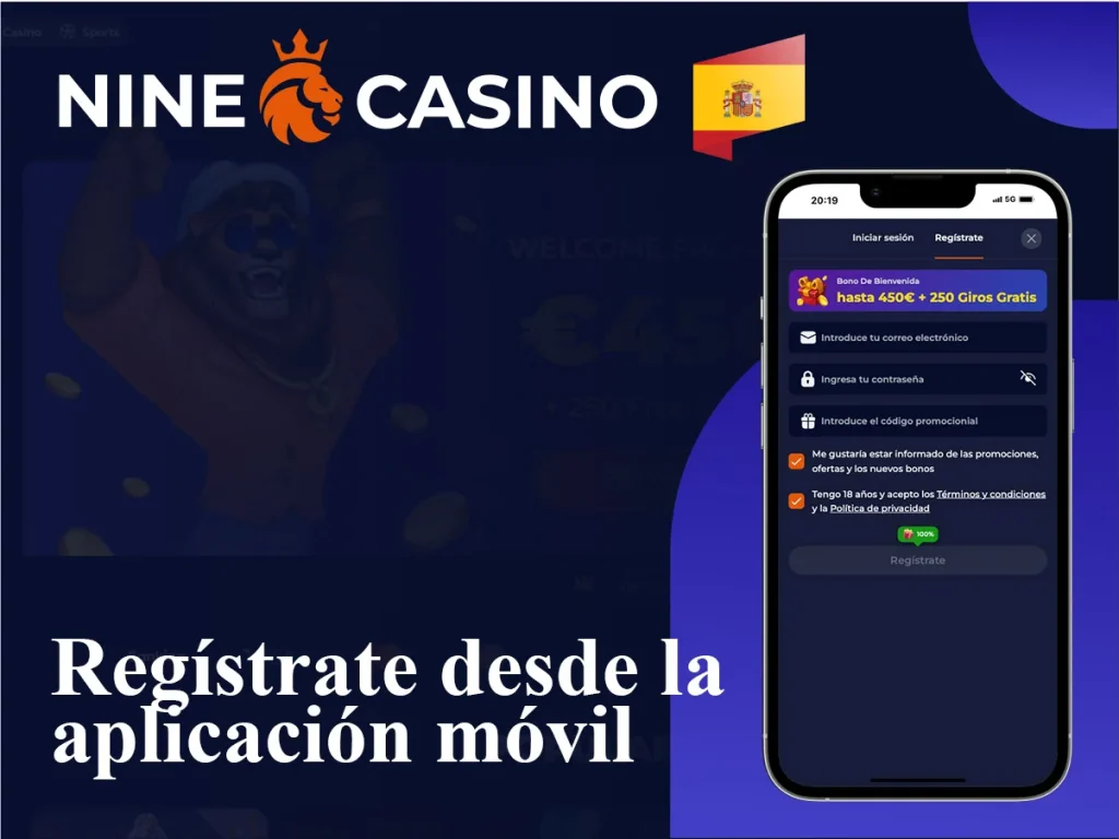 Regístrate desde la aplicación móvil