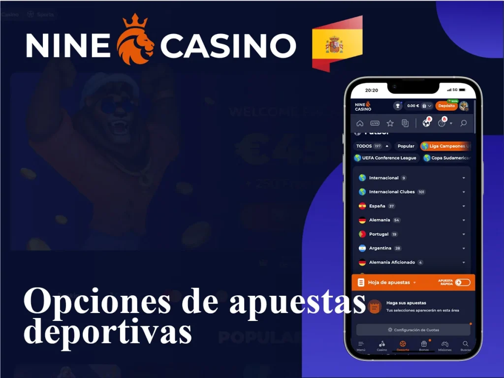 Opciones de apuestas deportivas